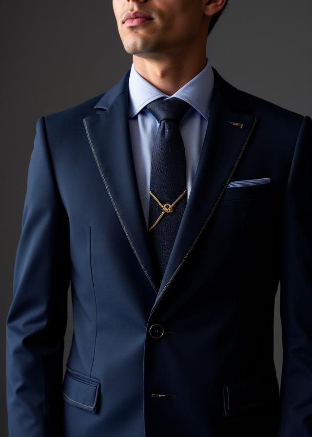 Abito tre pezzi blu scuro