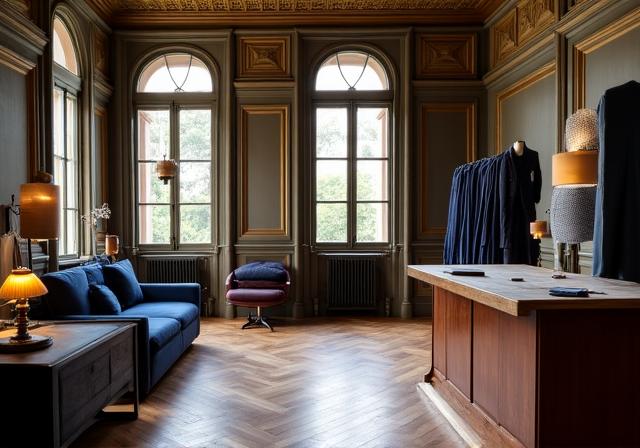 Interno lussuoso della Sartoria Marelli a Roma